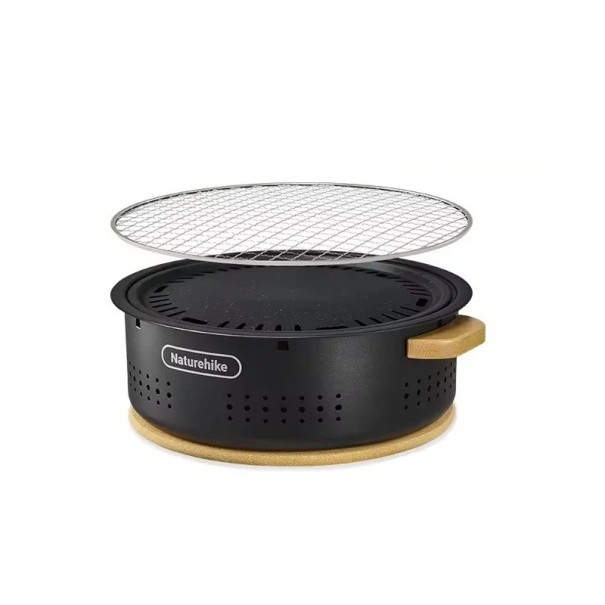 Grill Portatile a Carbonella Acciaio Inossidabile Grill da Campeggio Pieghevole BBQ Grill da Tavolo per Giardino Picnic Viaggio Esterno Nero 1