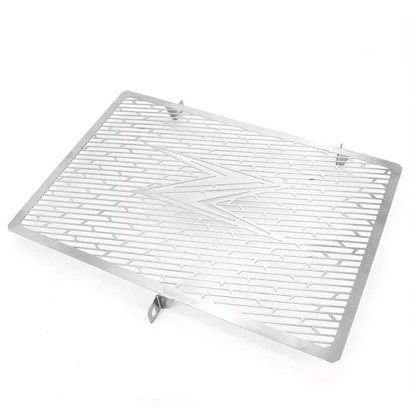 Grille de protection de radiateur couvercle en aluminium pour motos Kawasaki noire ou argentée argenté