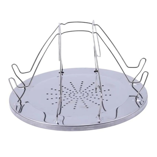 Grille-pain de camping en acier inoxydable Pliable pour toast et sandwiches Grille-pain portable pour camping Argenté 1