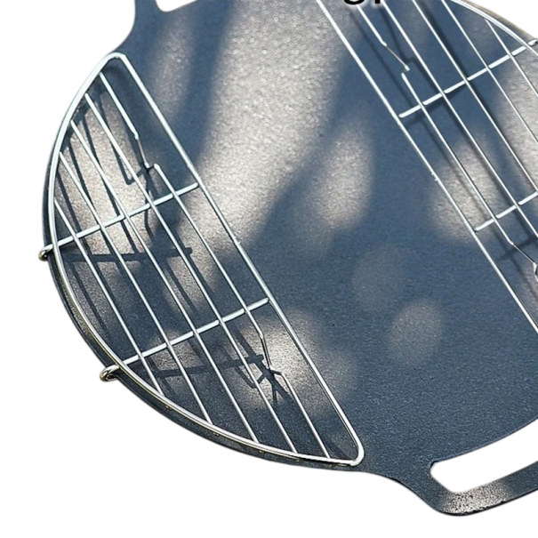 Grillgaller 26 x 8,5 x 2 cm Rostfritt stål Bärbart galler för grillning av kött grönsaker fisk Utomhusgaller för grill och camping Silverfärgad 1