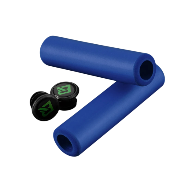 Grips per biciclette 13 x 2,2 cm MTB in silicone morbido antiscivolo manopole ammortizzanti per manubri diritti tappi in PVC blu