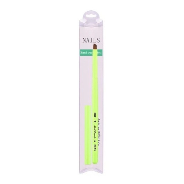 Groene cosmetische kwast NailBrush 2023 9 mm voor fijne nail art, minimalistische patronen en nagelkunst 1