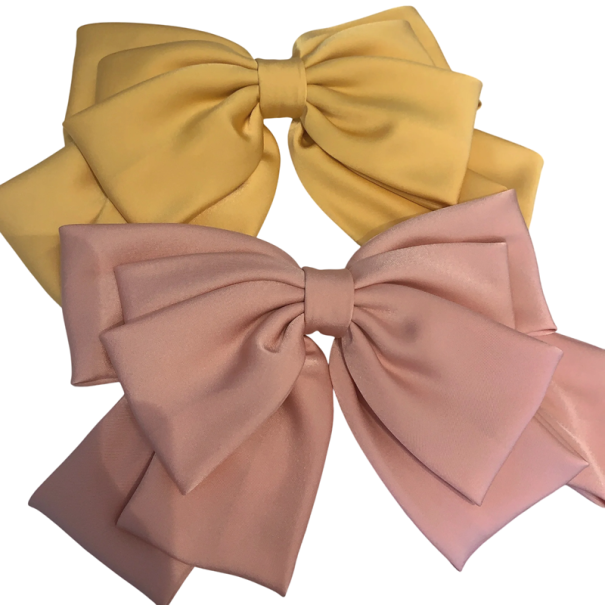 Große Doppel Satin Haarschleife Haarspange Elegantes Haar Accessoire Luxus Haarschleifen Stylisches Haarornament
