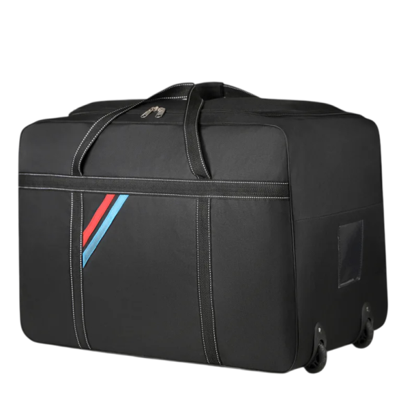 Großvolumige faltbare Reisetasche mit Rollen 180 l, 48 x 40 x 78 cm, wasserabweisendes Material, schwarz, für Reisen und Umzüge