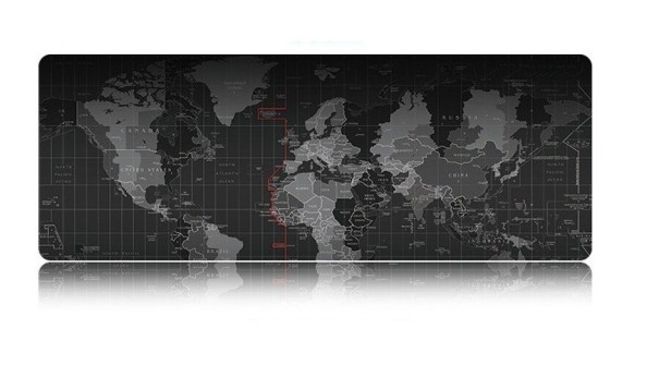 Grote gamingmuismat - Wereldkaart 80 cm x 30 cm