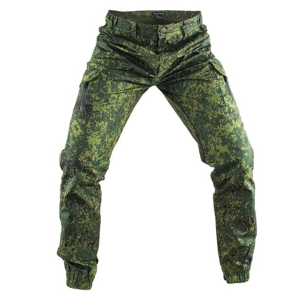 Grüne Camouflage-Taktik-Cargohose für Herren, Arbeitshose für draußen, Wanderhose mit Taschen, strapazierfähige und bequeme Hose S