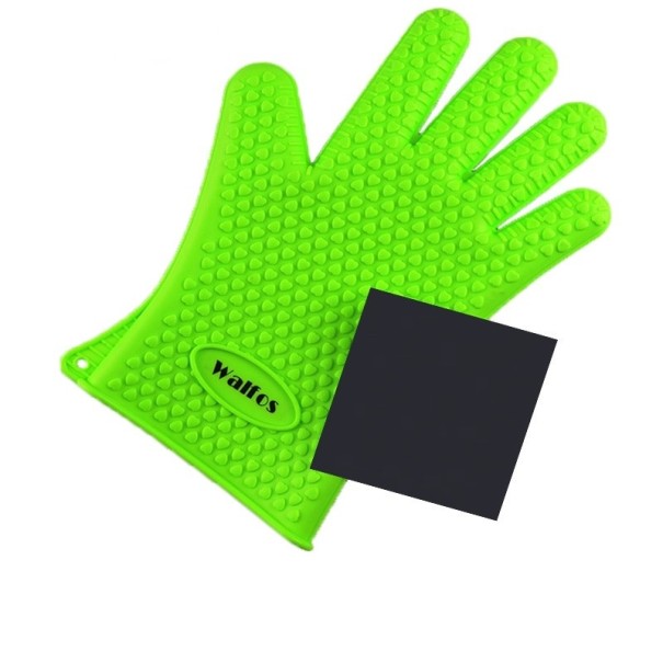Guante de cocina de silicona verde