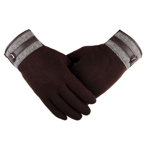 Guantes de algodón de invierno para hombre. marrón