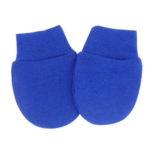 Guantes de algodón para niños tamaño universal Guantes protectores contra rasguños para bebés de algodón suave azul oscuro