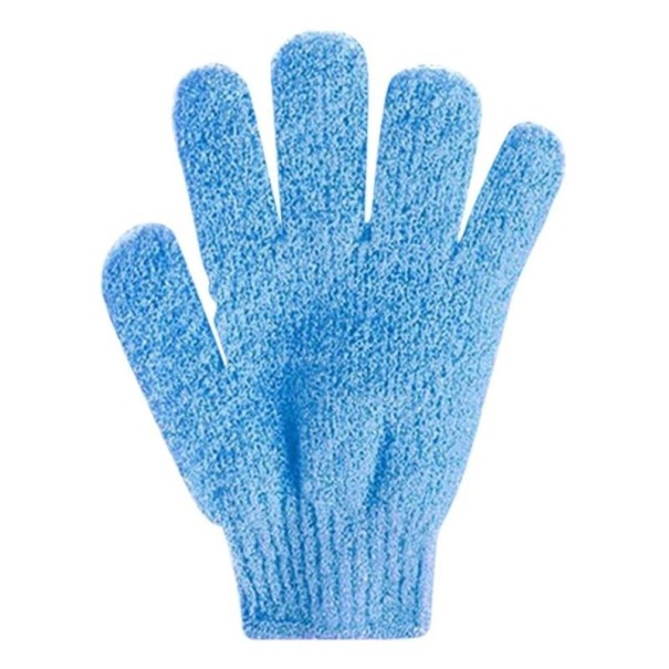 Guantes de baño azul