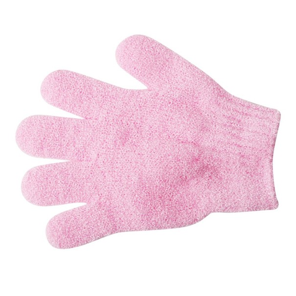 Guantes de baño de masaje rosa claro