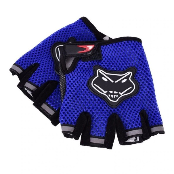 Guantes de ciclismo para hombre con estampado J2103 azul