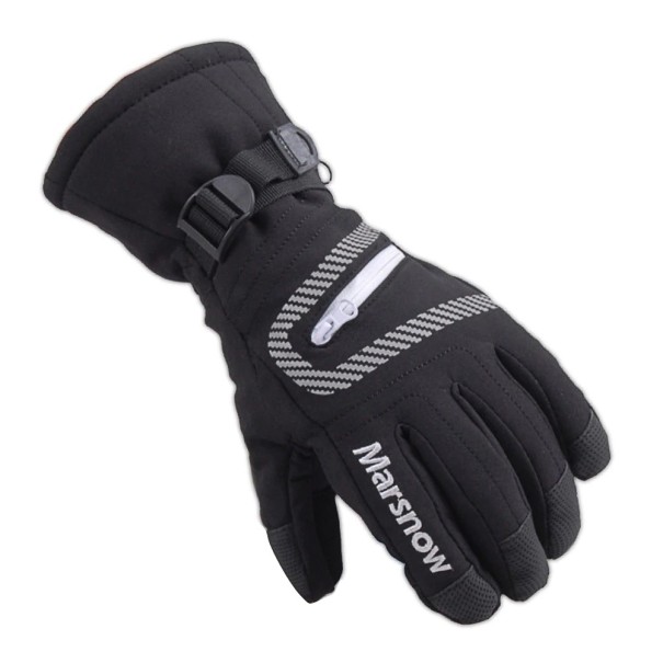 Guantes de esquí con estilo negro L