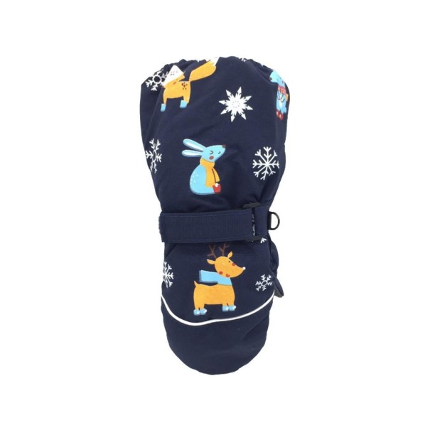 Guantes de esquí para niños azul oscuro