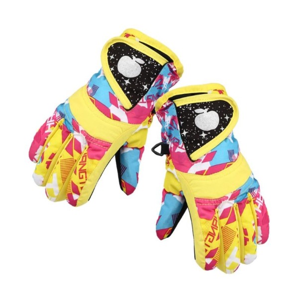 Guantes de esquí para niños Invierno amarillo