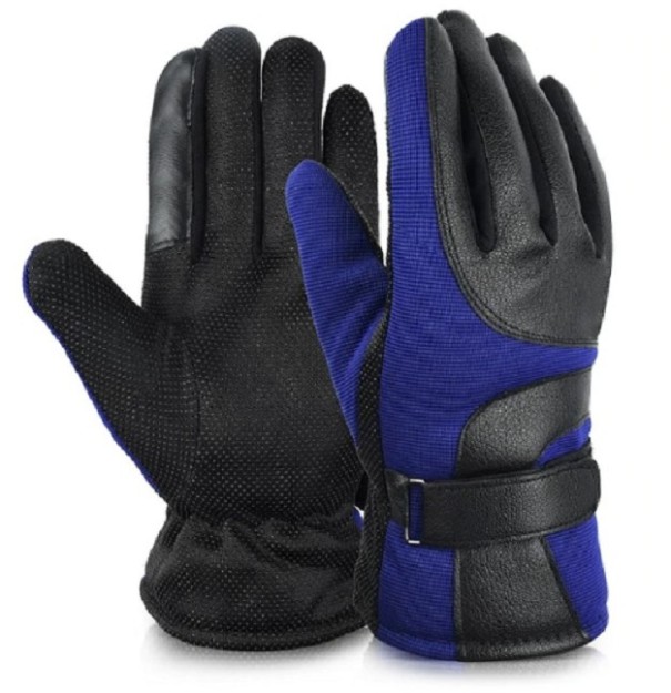 Guantes de invierno para hombre Fred J1546 negro y azul Guantes de invierno para hombre Fred J1546 negro y azul