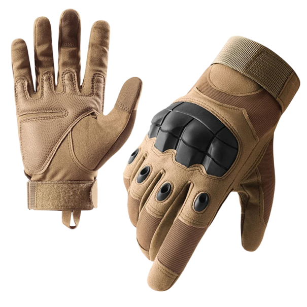 Guantes de moto de verano con dedos completos, transpirables, para pantalla táctil, antideslizantes, impermeables, de nailon. marrón L