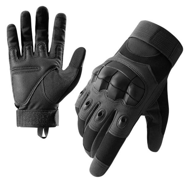 Guantes de moto de verano con dedos completos, transpirables, para pantalla táctil, antideslizantes, impermeables, de nailon. negro M