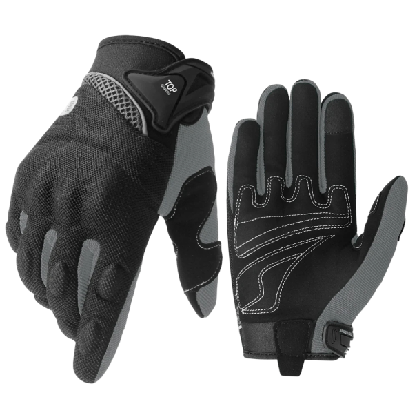 Guantes de motocicleta para conducir motocicletas y bicicletas, guantes deportivos protectores sensibles al tacto, transpirables para carreras y uso diario. gris XL