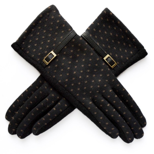 Guantes de mujer con hebilla J2832 negro