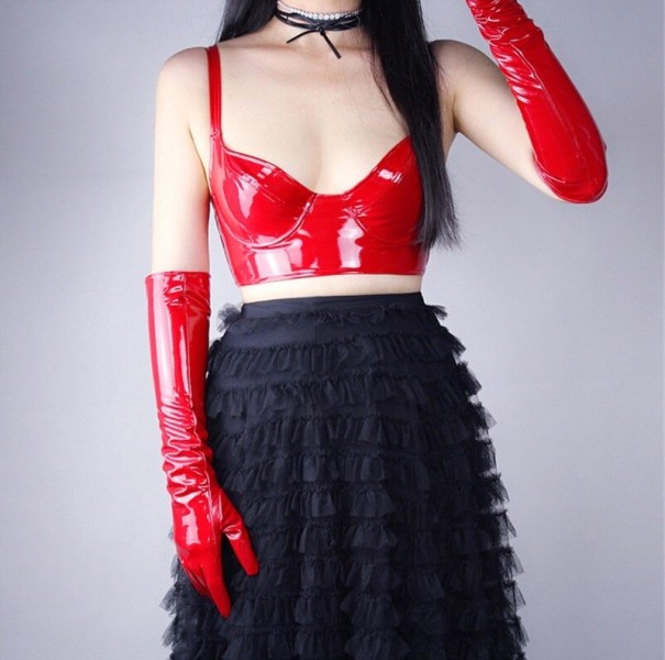 Guantes de mujer rojos 6
