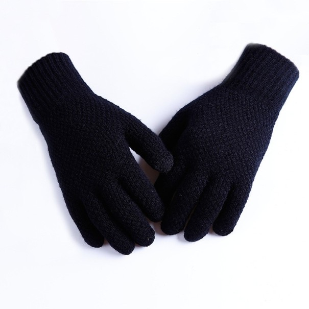 Guantes de punto de invierno para hombre negro