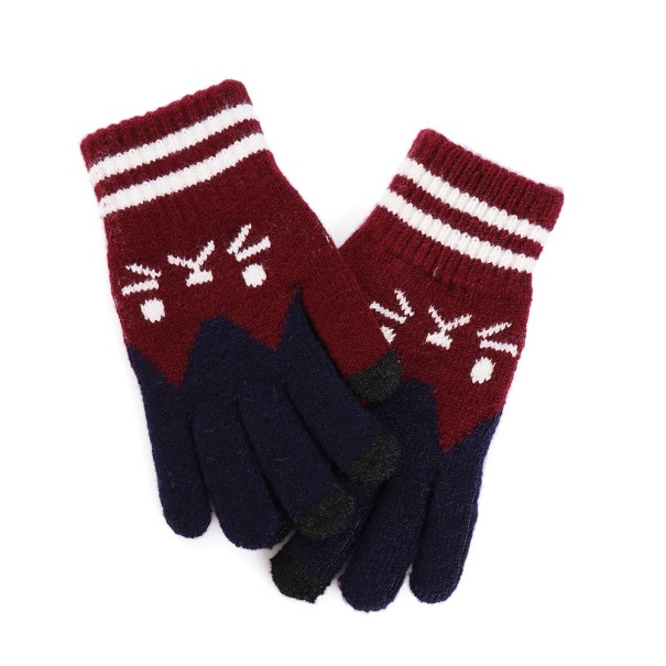 Guantes de punto de invierno para mujer B1 3