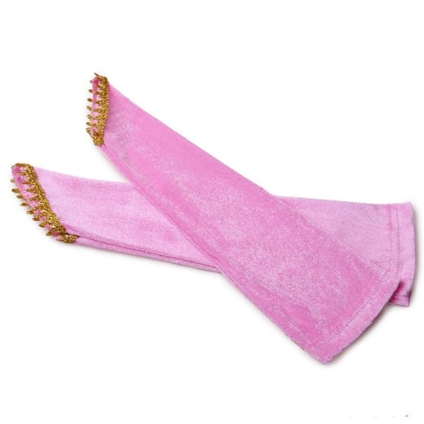 Guantes elegantes de niña rosa oscuro