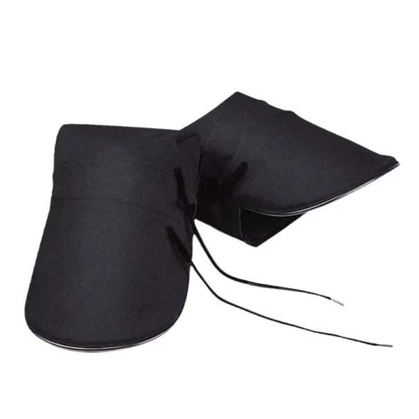 Guantes impermeables negros para manillar de motocicleta de 24 x 14 cm, resistentes al viento y al sol, para motocicletas, scooters, vehículos todo terreno y motos de nieve. 1