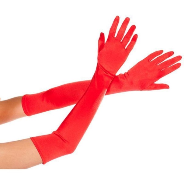 Guantes largos de mujer J808 rojo