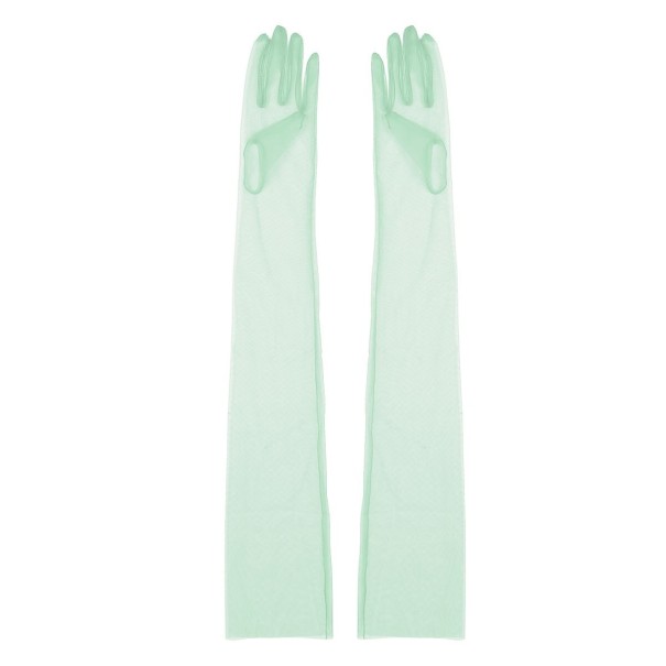 Guantes largos de mujer verde claro