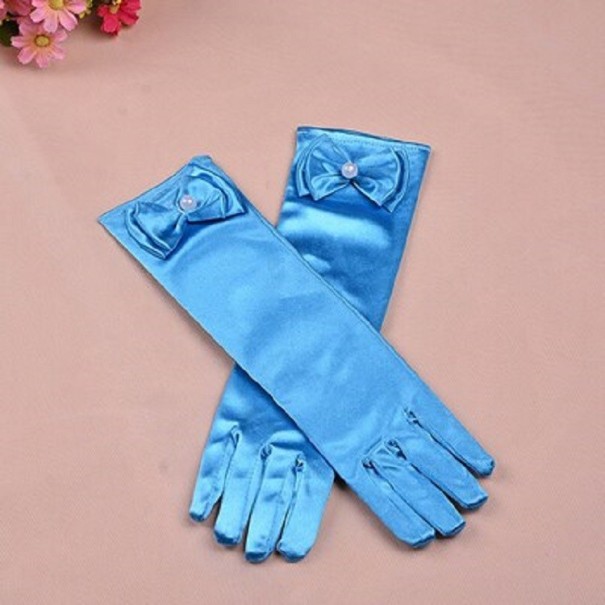 Guantes largos de satén para niños 6