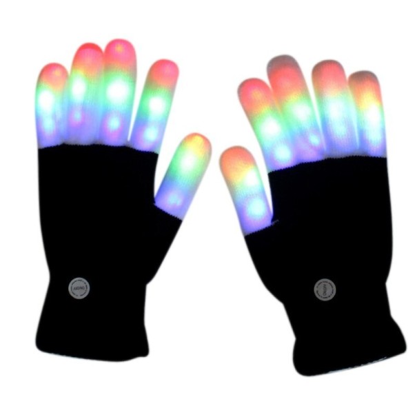 Guantes luminosos para niños negro