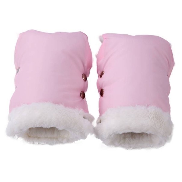 Guantes para el asa del cochecito rosa
