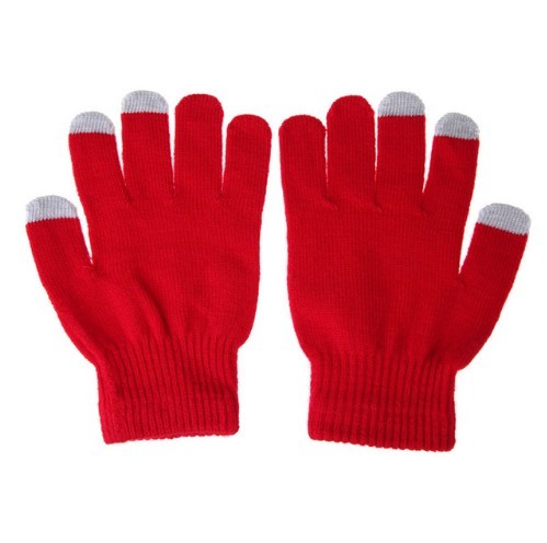 Guantes para pantalla táctil rojo