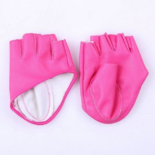 Guantes sin dedos de mujer rosa
