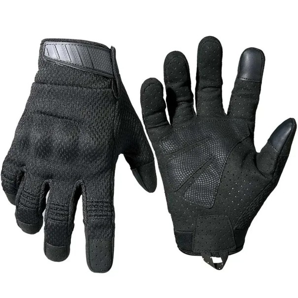 Guantes tácticos para hombre, guantes militares para pantalla táctil, guantes deportivos militares, guantes de paintball negro S