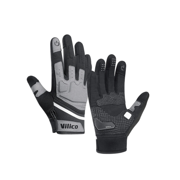 Guanti da ciclismo unisex Guanti touch per bicicletta in cashmere e pelle sintetica Guanti comodi per la guida in città e in fuoristrada grigio M