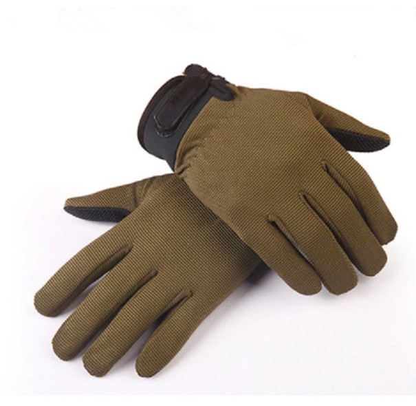 Guanti da moto da uomo in stile militare J2158 verde militare