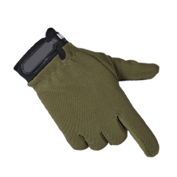 Guanti da uomo con velcro verde militare