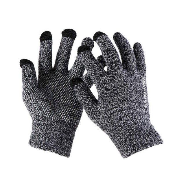 Guanti invernali touchscreen grigio scuro