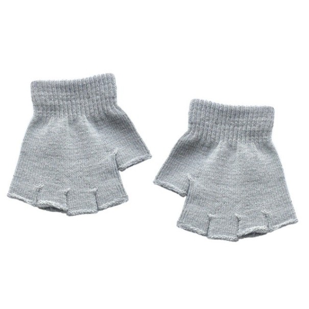 Guanti senza dita per bambini J2873 grigio