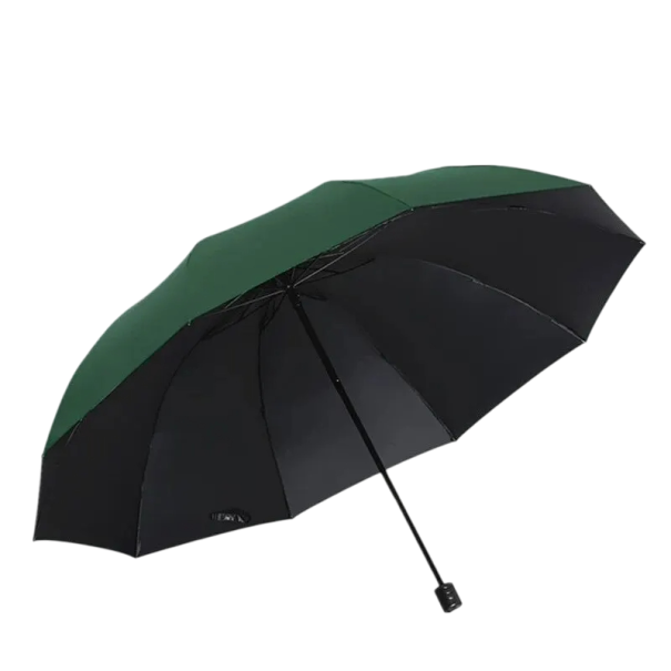 Guarda-chuva manual grande 130 cm Vento e água resistentes guarda-chuva de dez varetas com estrutura reforçada Construção robusta Materiais de alta qualidade verde