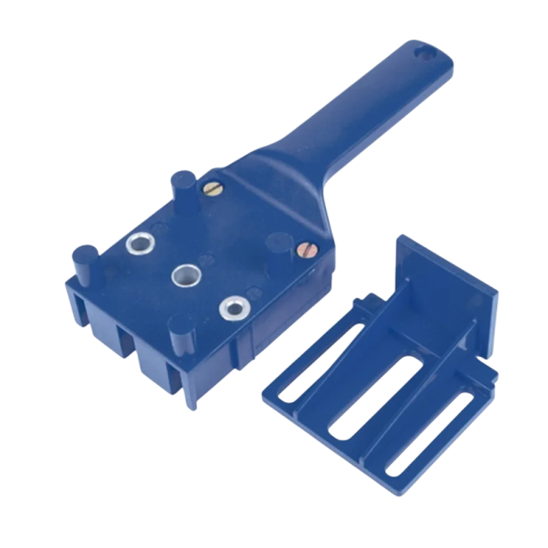 Guía para taladrar agujeros 6/8/10 cm Plantilla de taladrado de precisión 20x7,5x5,3 cm Ayuda de taladrado recta Guía de taladrado para madera y plástico azul