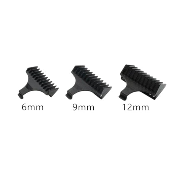 Guideline kamme til hårklippere 6 til 12 mm Universelle kamme Sorte Frisørtilbehør til mellem længder af klip 1