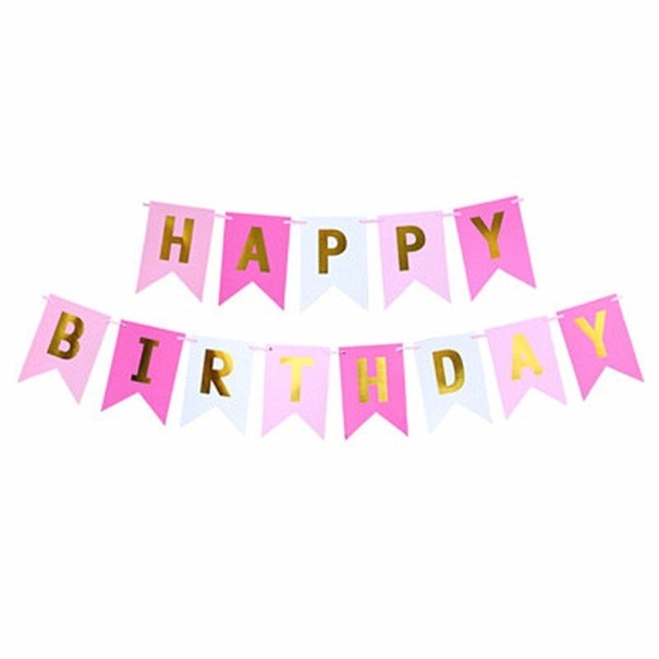 Guirlande avec fanions Joyeux Anniversaire 6