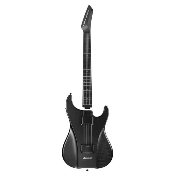 Guitarra eléctrica indolora AeroBand con cuerdas de silicona, ideal para principiantes, sin dolor en los dedos. Instrumento musical moderno. negro