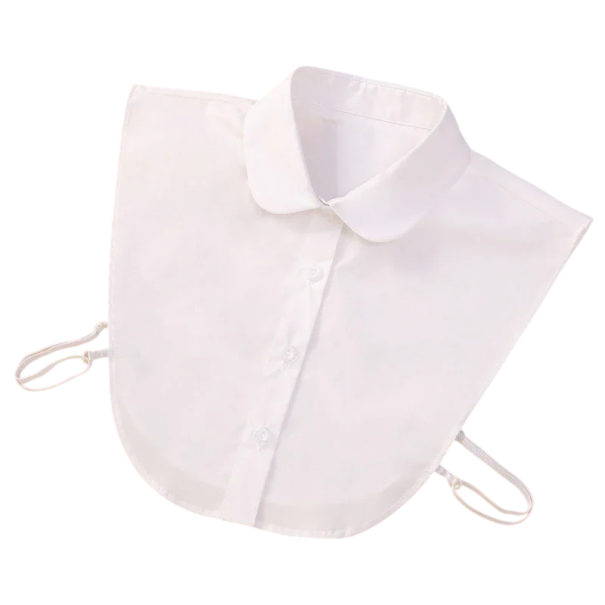Guler fals pentru femei Rotunjit Accesoriu elegant pentru bluze și rochii Confortabil și stilat Ușor și aerisit Un detaliu de modă de designer pentru fiecare ocazie alb