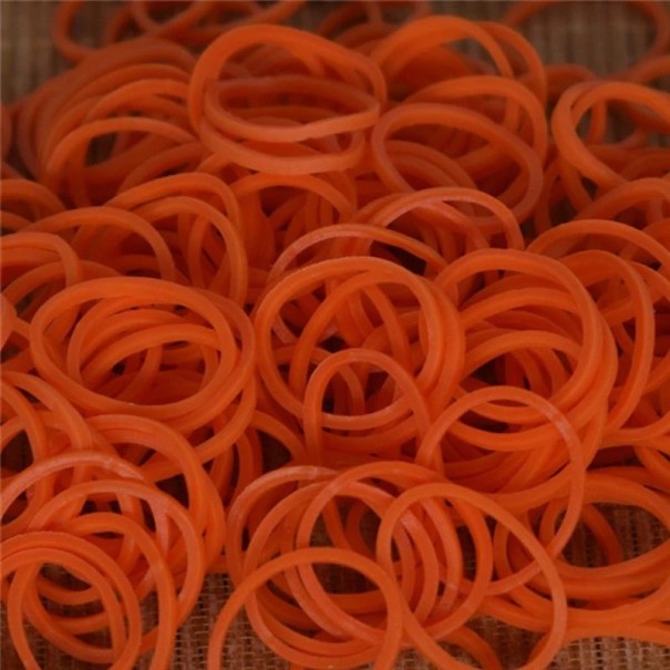 Gumičky na pletení 300 ks oranžová