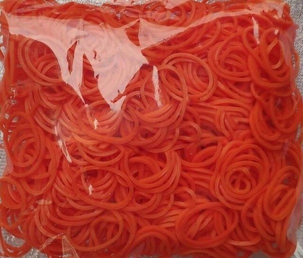 Gumičky na pletenie 600 ks oranžová